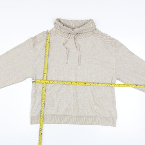 F&F Women’s Beige Cowl Neck Pullover Sweatshirt UK 8