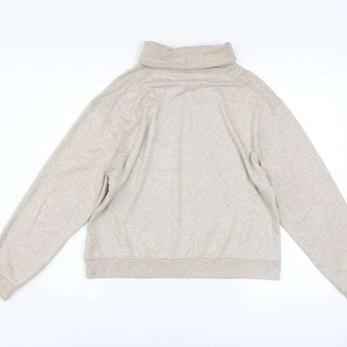 F&F Women’s Beige Cowl Neck Pullover Sweatshirt UK 8