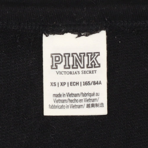 Victoria's Secret PINK Women's Black XS Sweatshirt with Cutout Shoulders