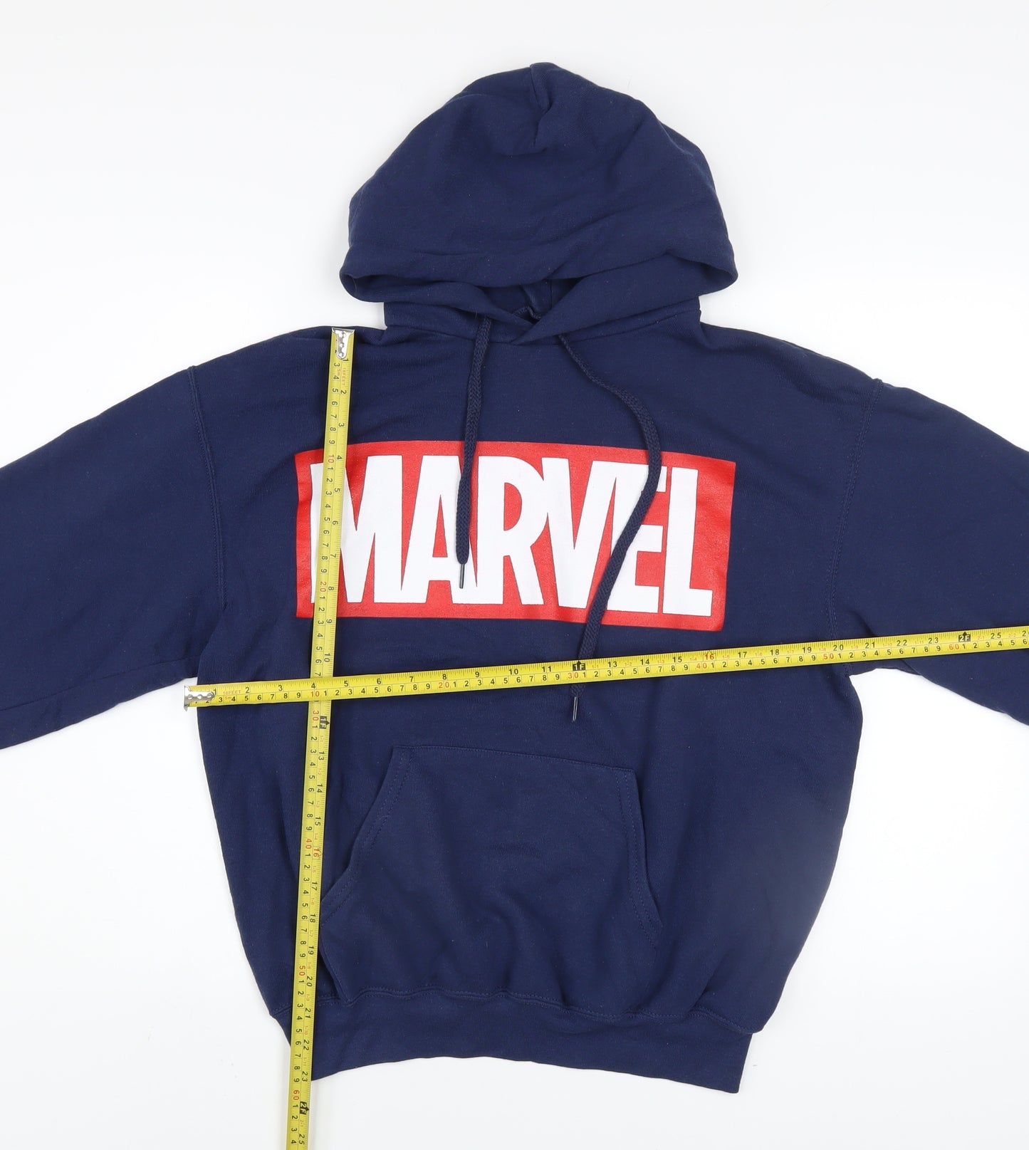 Marvel Men's Blue Pullover Hoodie Medium Graphic Print