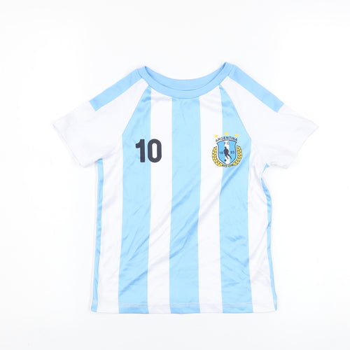 Dunnes Stores Boys Blue Argentina Football Jersey T-Shirt 5-6 Years