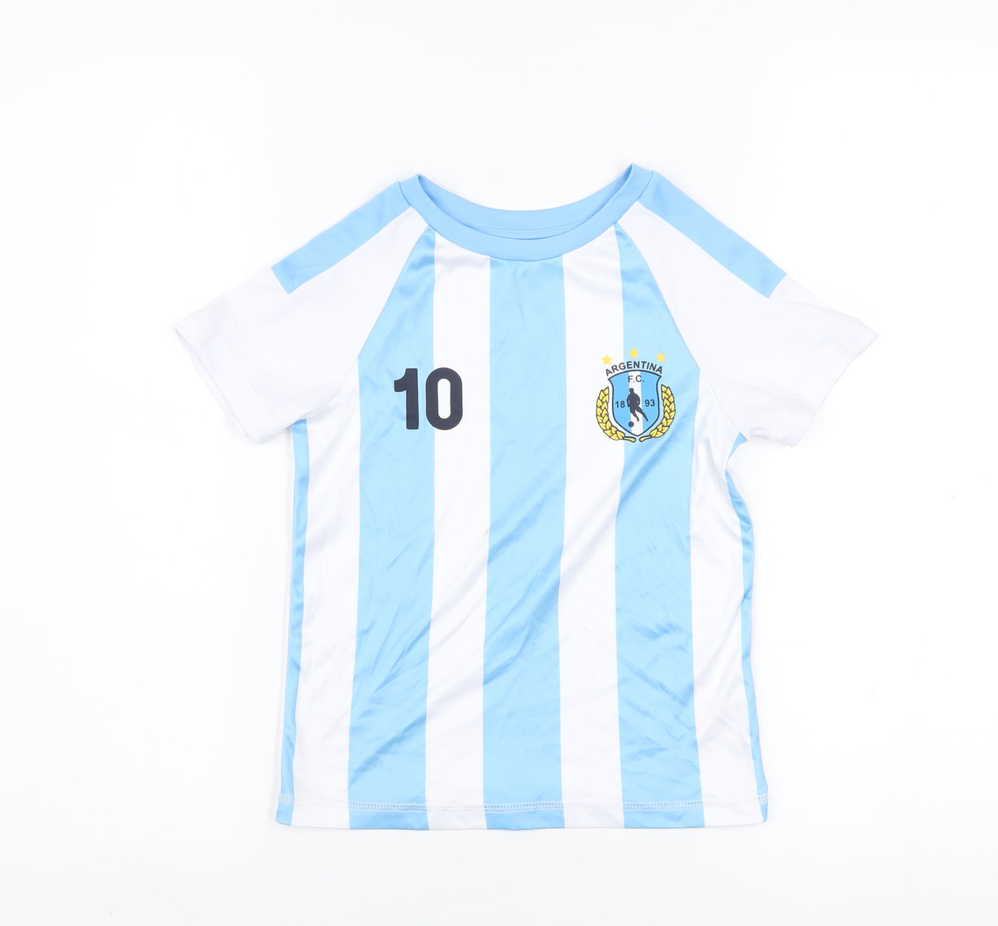 Dunnes Stores Boys Blue Argentina Football Jersey T-Shirt 5-6 Years