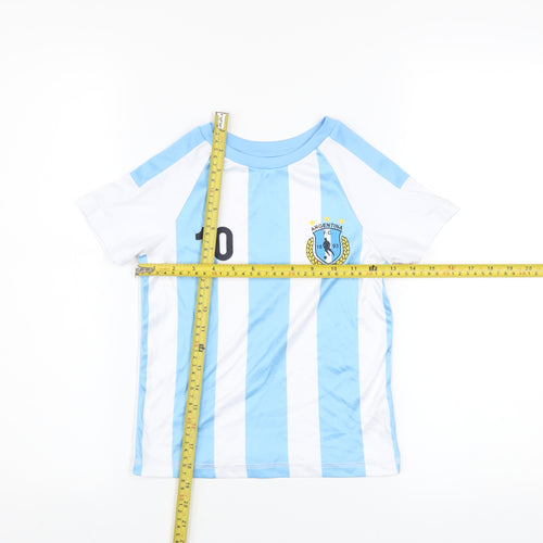 Dunnes Stores Boys Blue Argentina Football Jersey T-Shirt 5-6 Years