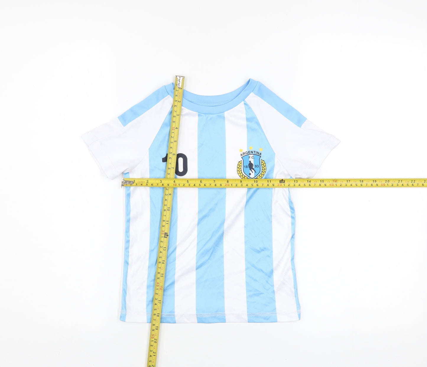 Dunnes Stores Boys Blue Argentina Football Jersey T-Shirt 5-6 Years