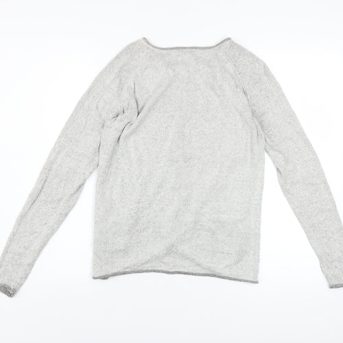 Object Women Grey Wrap Sweatshirt Medium Lyocell Cotton Blend