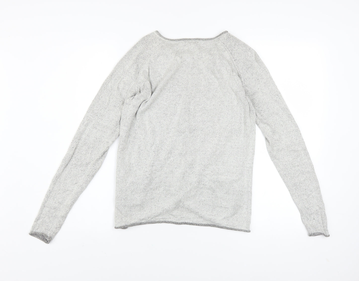 Object Women Grey Wrap Sweatshirt Medium Lyocell Cotton Blend