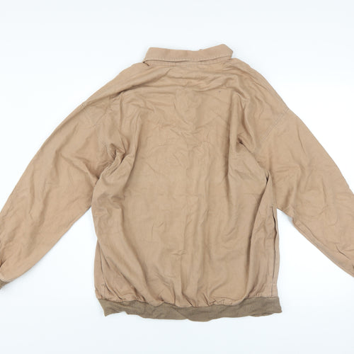 Walbusch Men’s Beige Henley Sweatshirt Size L 100% Cotton Ireland