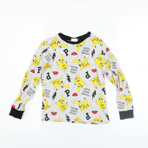 Pokémon Boys Grey Pikachu Long Sleeve Pyjama Top 6-7 Years