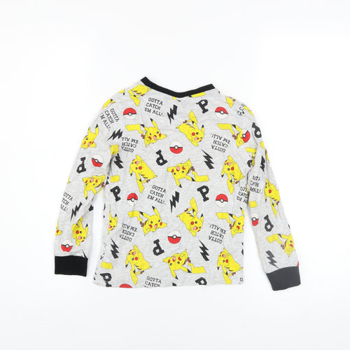 Pokémon Boys Grey Pikachu Long Sleeve Pyjama Top 6-7 Years