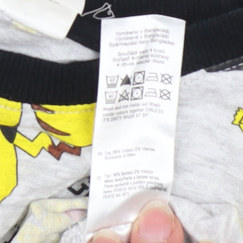 Pokémon Boys Grey Pikachu Long Sleeve Pyjama Top 6-7 Years