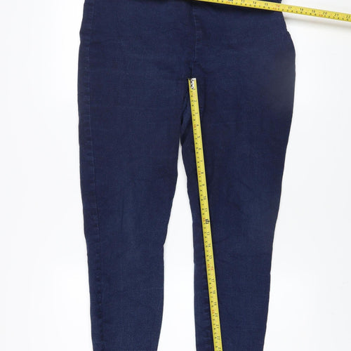 Savida Women Blue Skinny Mid Rise Stretch Jeans Size 14