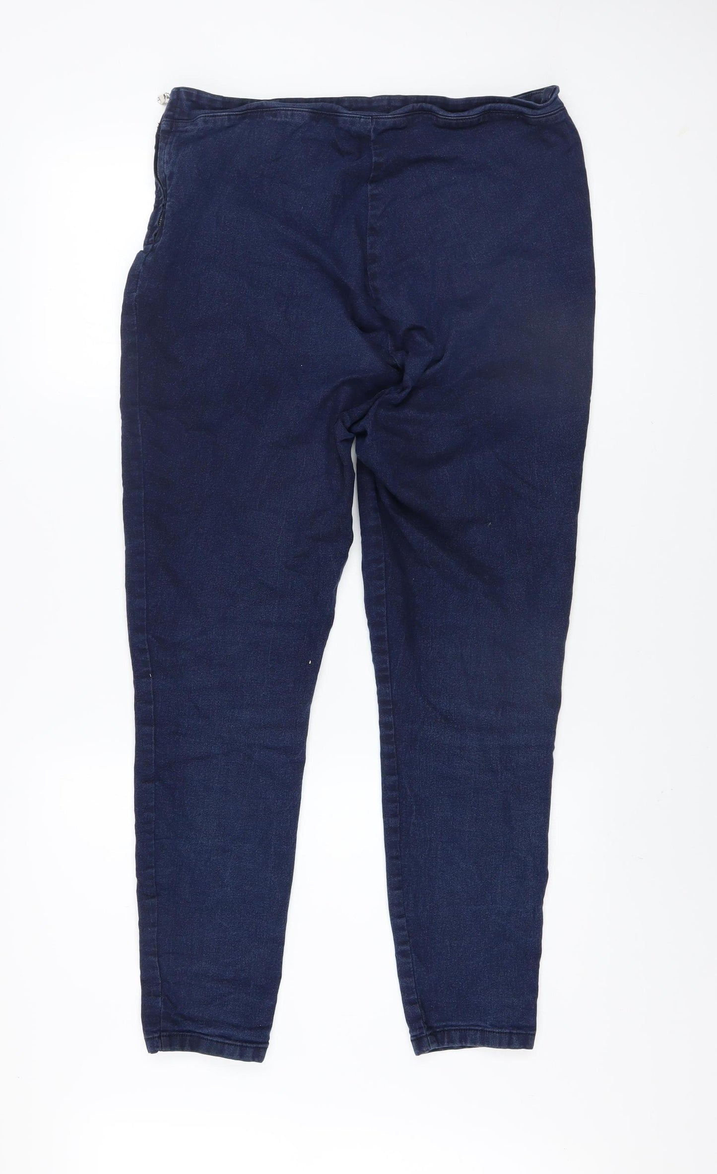 Savida Women Blue Skinny Mid Rise Stretch Jeans Size 14