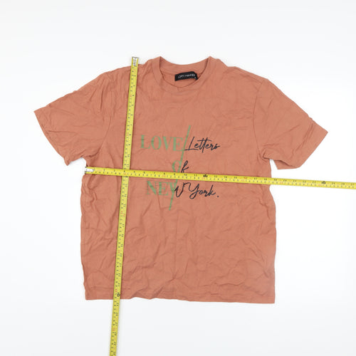Lofty Manner Women’s Brown XL T-Shirt Crew Neck Short Sleeve Casual Top
