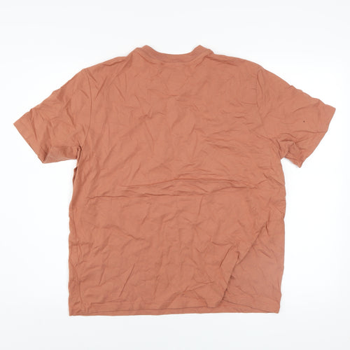 Lofty Manner Women’s Brown XL T-Shirt Crew Neck Short Sleeve Casual Top
