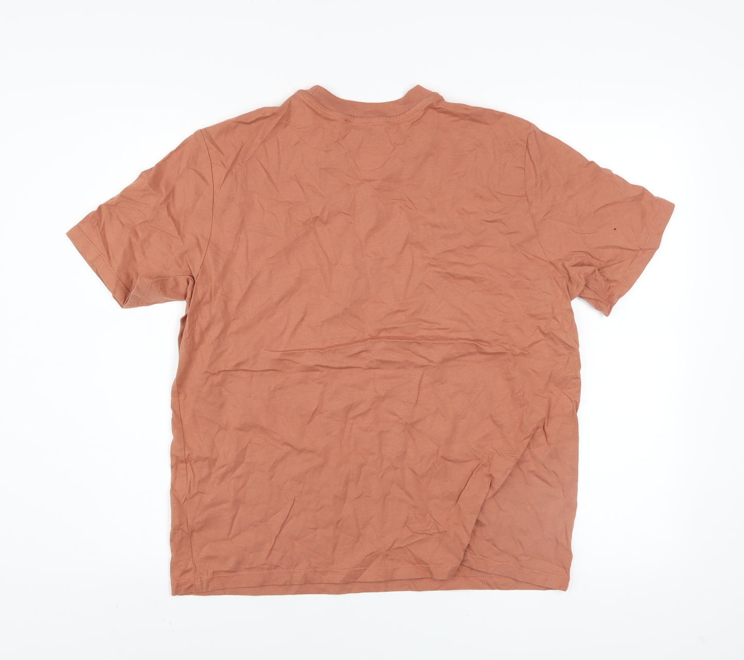Lofty Manner Women’s Brown XL T-Shirt Crew Neck Short Sleeve Casual Top