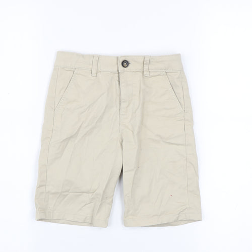 Marks and Spencer Boys Beige Chino Shorts 5-6 Years Cotton Blend