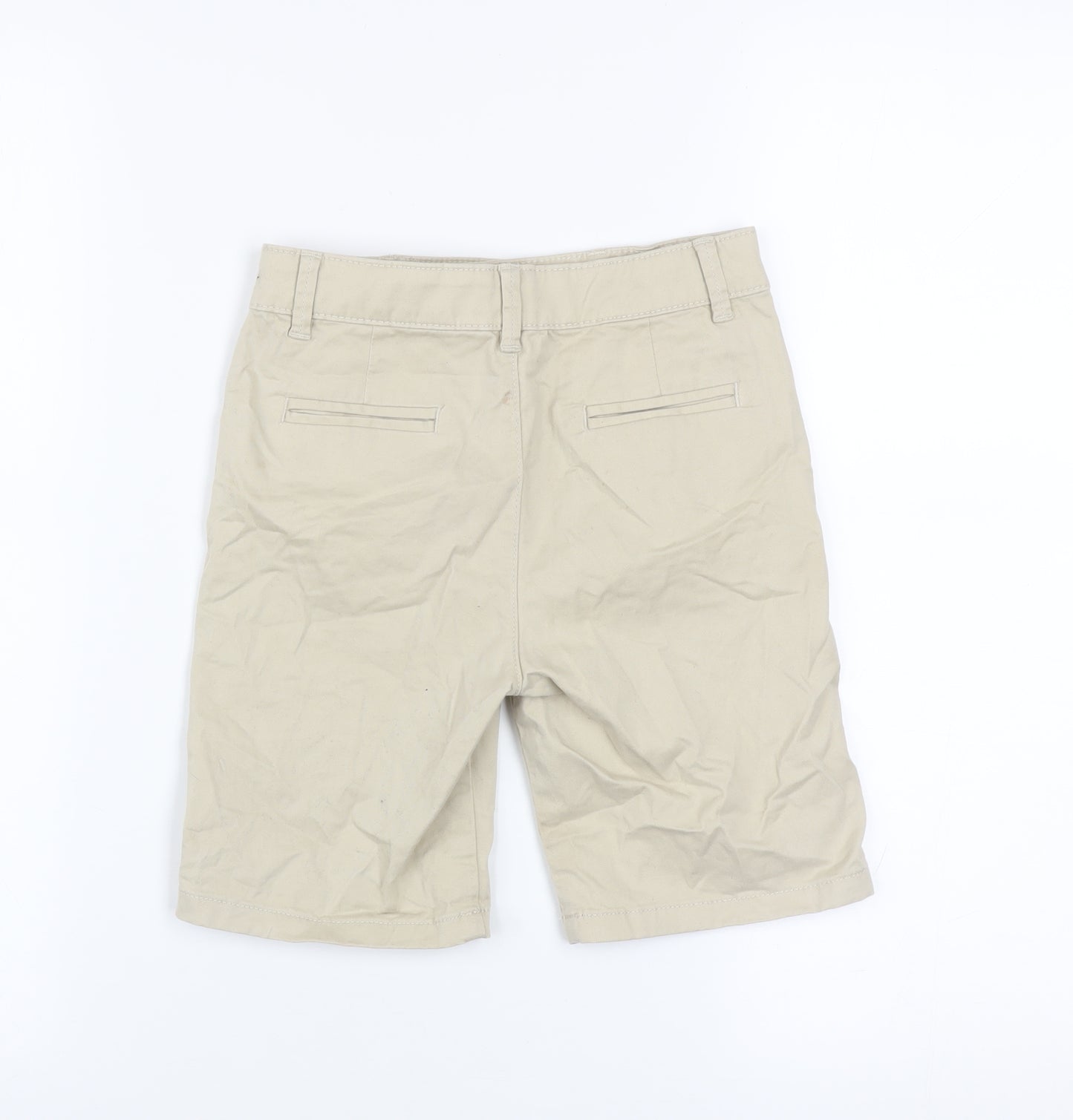 Marks and Spencer Boys Beige Chino Shorts 5-6 Years Cotton Blend