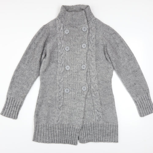 St. Bernard for Dunnes Men’s Grey Cable-Knit Button Cardigan Large
