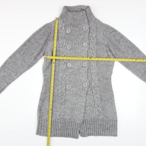 St. Bernard for Dunnes Men’s Grey Cable-Knit Button Cardigan Large