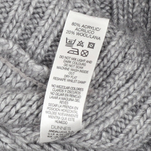 St. Bernard for Dunnes Men’s Grey Cable-Knit Button Cardigan Large