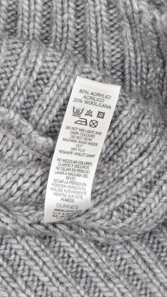 St. Bernard for Dunnes Men’s Grey Cable-Knit Button Cardigan Large