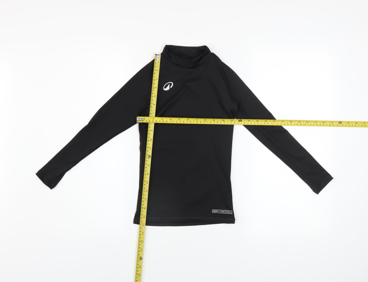 Decathlon Boys Black Long Sleeve Athletic Mock Neck Top 8-9 Years