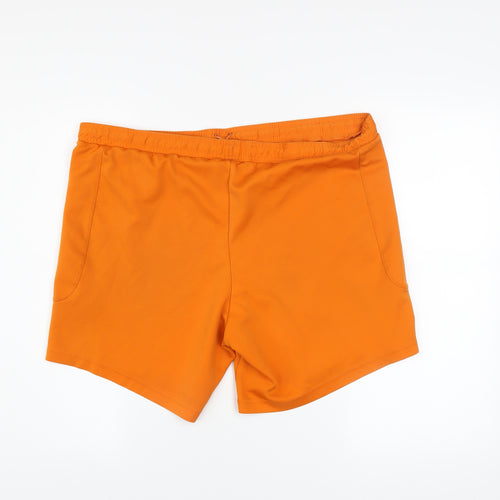 Patrick Mens Orange Athletic Shorts L Elastic Waist Quick Dry