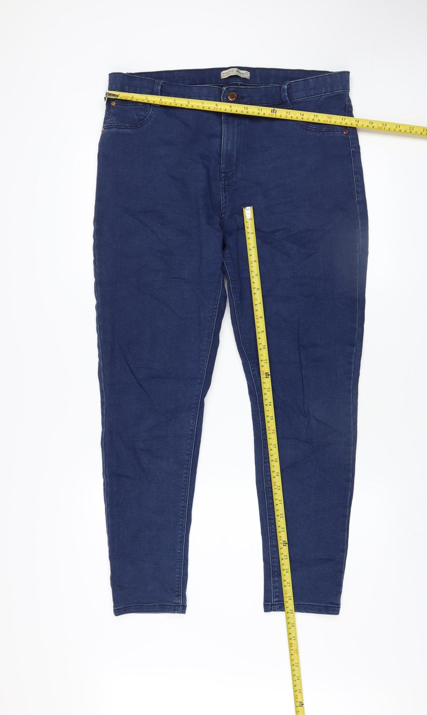 Denim Co. Women's Blue Skinny Jeans Size 18 Stretch Denim