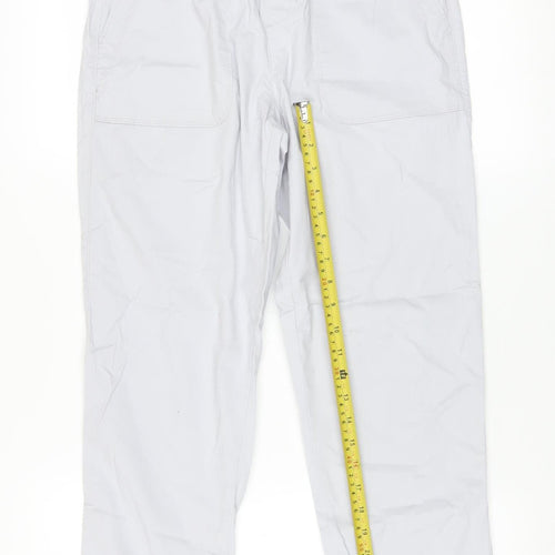 Dunnes Men's Grey Cotton Blend Chino Trousers Size S Elastic Waist