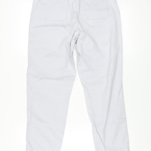 Dunnes Men's Grey Cotton Blend Chino Trousers Size S Elastic Waist