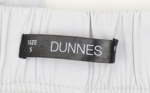 Dunnes Men's Grey Cotton Blend Chino Trousers Size S Elastic Waist