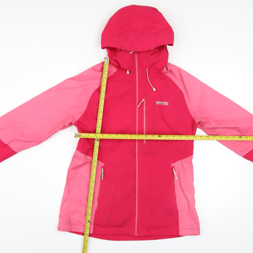 Regatta Womens Pink Waterproof Hooded Rain Jacket Size 10