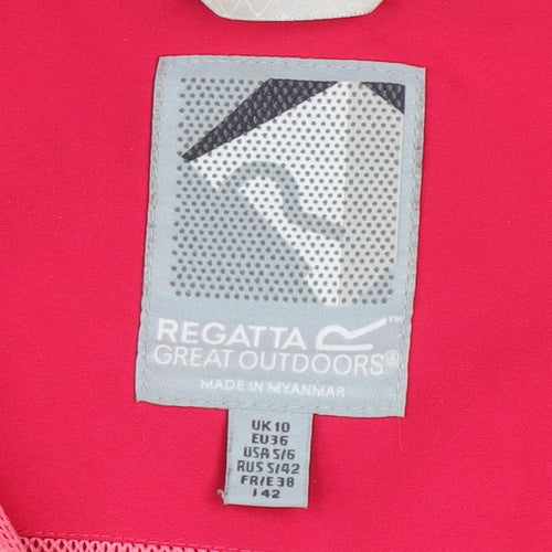 Regatta Womens Pink Waterproof Hooded Rain Jacket Size 10