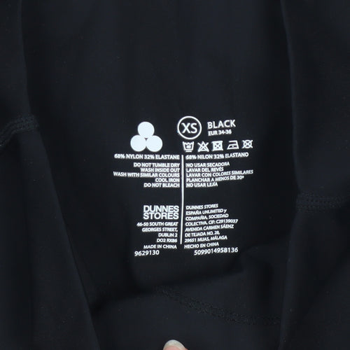 Dunnes Stores Women's Black XS Biker Style Activewear Shorts