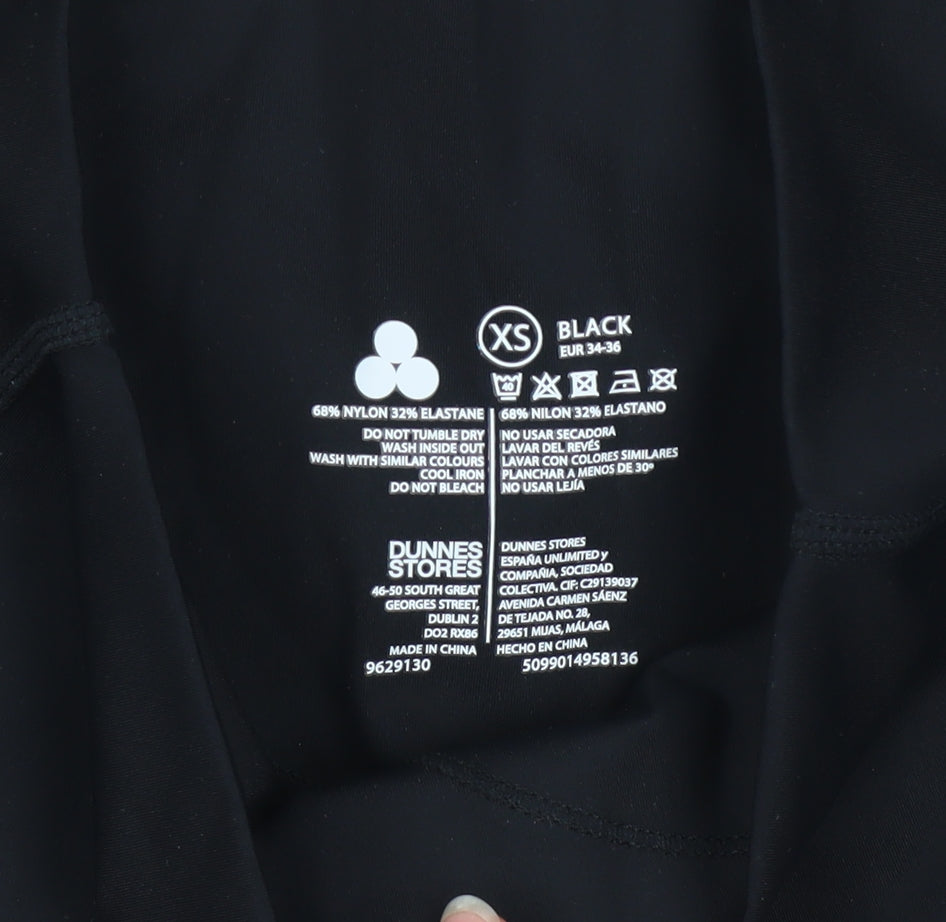 Dunnes Stores Women's Black XS Biker Style Activewear Shorts