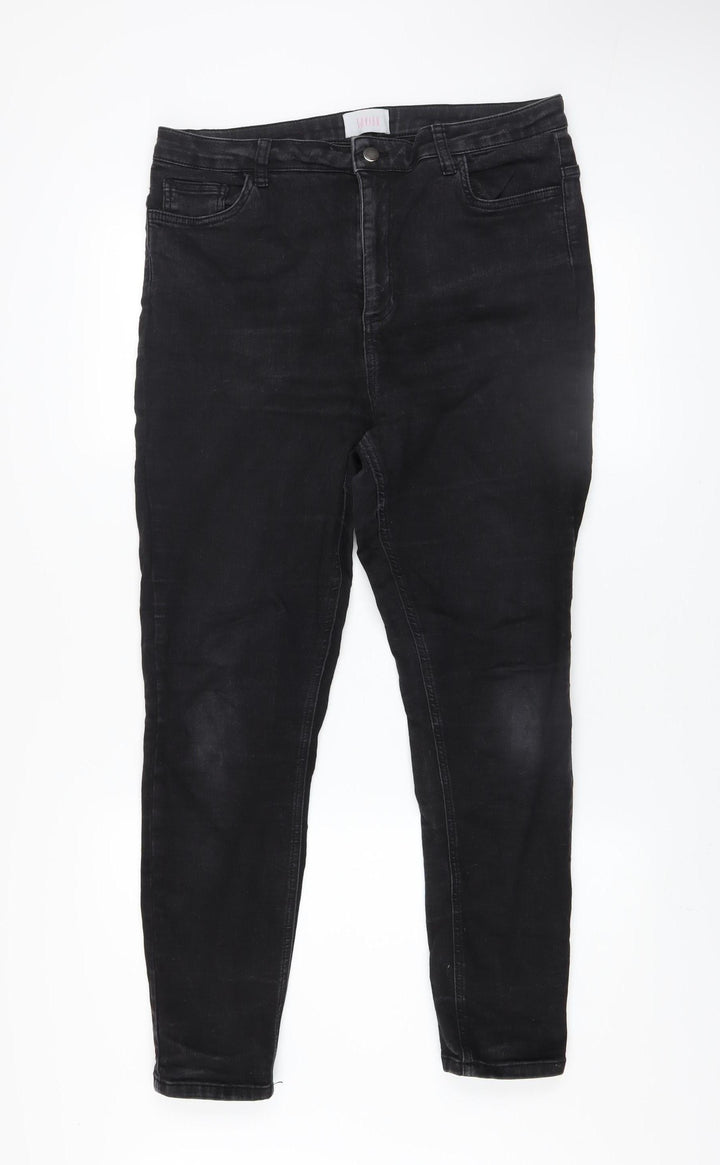Savida Women’s Black High Rise Skinny Jeans Size 16 Stretch Denim