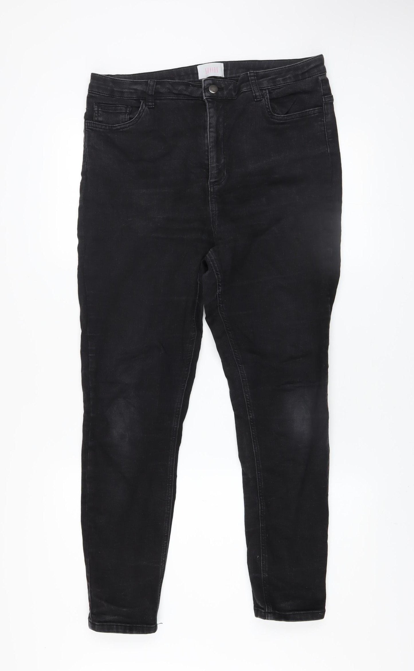 Savida Women’s Black High Rise Skinny Jeans Size 16 Stretch Denim