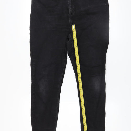 Savida Women’s Black High Rise Skinny Jeans Size 16 Stretch Denim