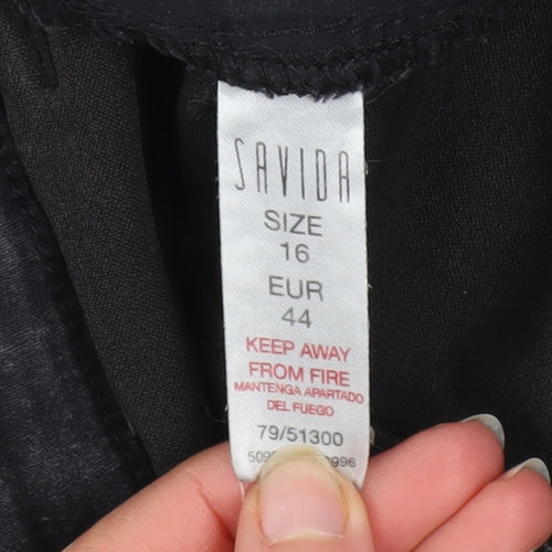 Savida Women’s Black High Rise Skinny Jeans Size 16 Stretch Denim
