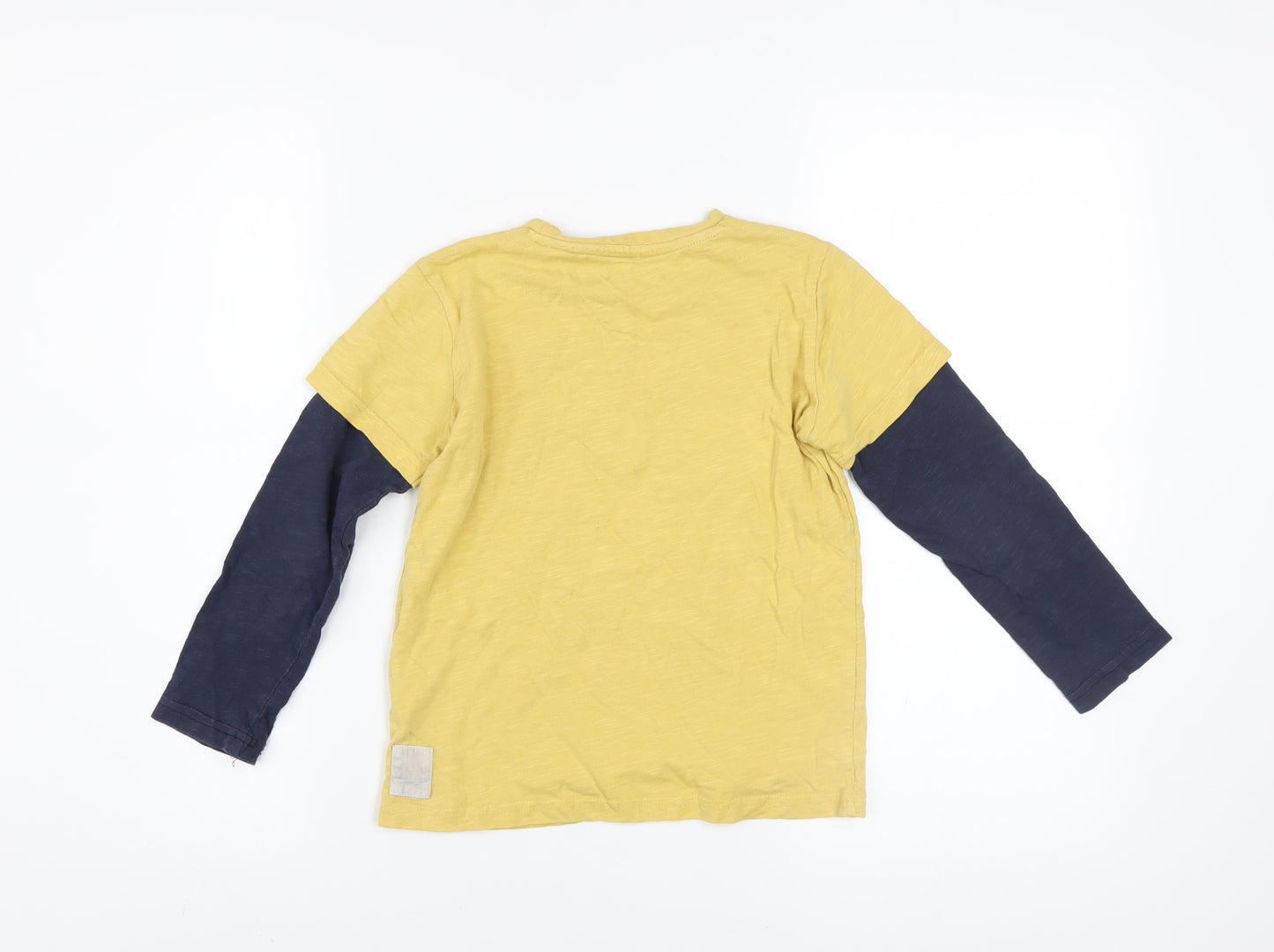 FatFace Boys Yellow Sequin Bike Long Sleeve T-Shirt 6-7 Years