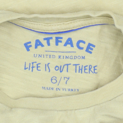 FatFace Boys Yellow Sequin Bike Long Sleeve T-Shirt 6-7 Years