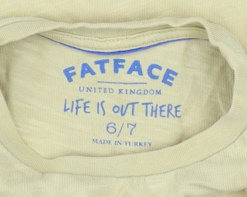 FatFace Boys Yellow Sequin Bike Long Sleeve T-Shirt 6-7 Years