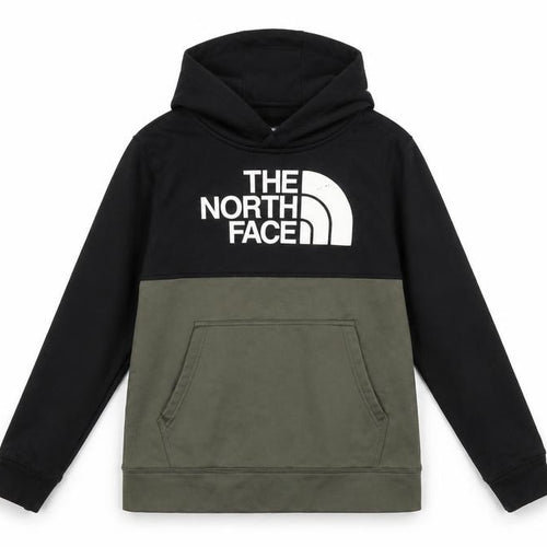 The North Face Boys Black Pullover Hoodie L Fleece Logo Sweatshirt