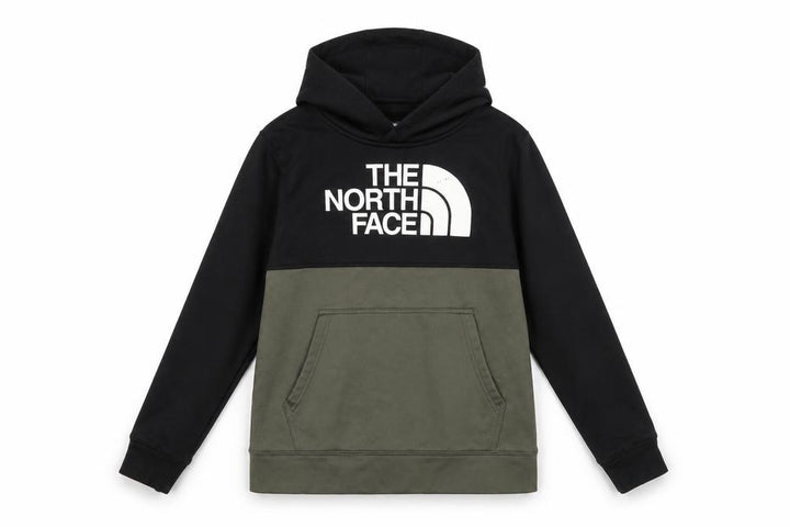 The North Face Boys Black Pullover Hoodie L Fleece Logo Sweatshirt