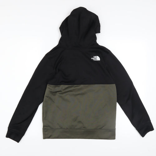 The North Face Boys Black Pullover Hoodie L Fleece Logo Sweatshirt