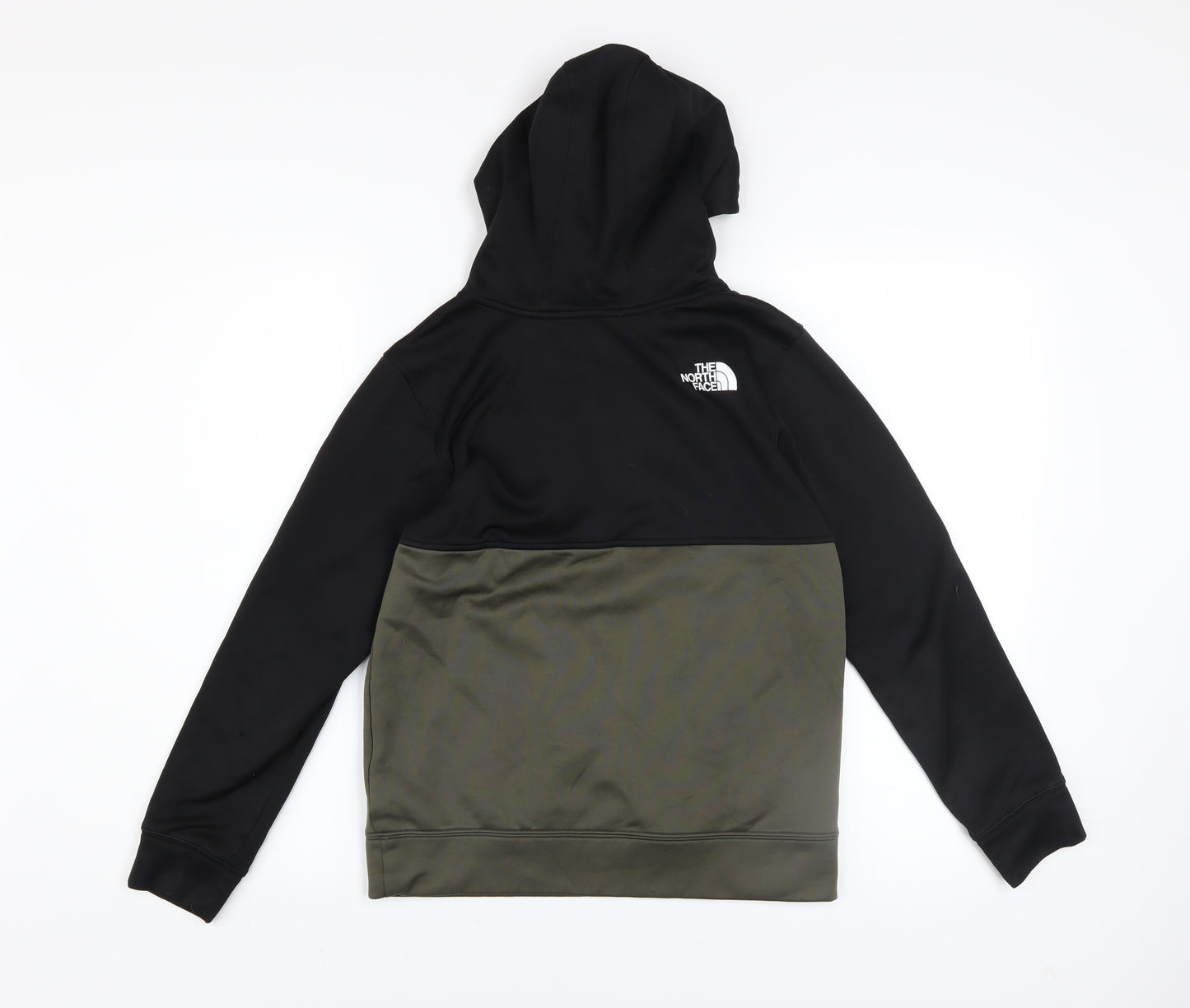The North Face Boys Black Pullover Hoodie L Fleece Logo Sweatshirt