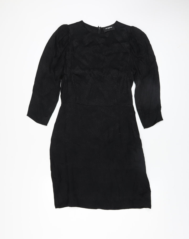 The Kooples Women's Black Viscose Sheath Dress UK 10