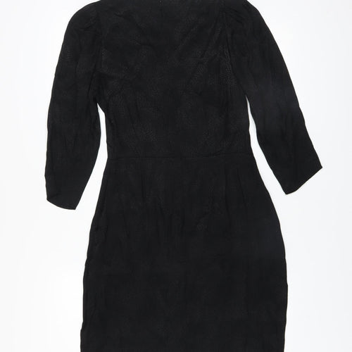 The Kooples Women's Black Viscose Sheath Dress UK 10