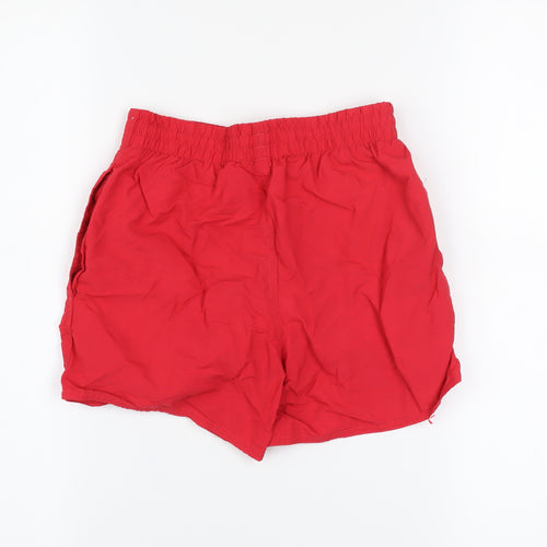 Speedo Boys Red Swim Shorts Medium 7-8 Years Quick Dry Elastic Waist