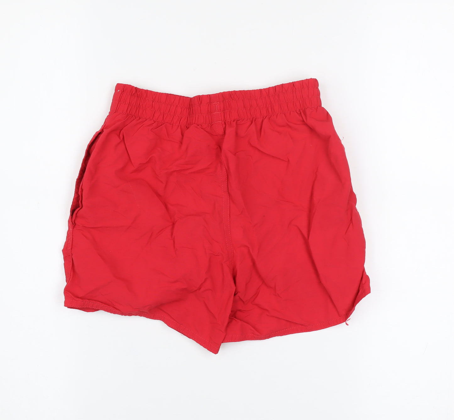 Speedo Boys Red Swim Shorts Medium 7-8 Years Quick Dry Elastic Waist